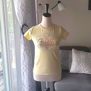 Guess kid light yellow shirt size 14